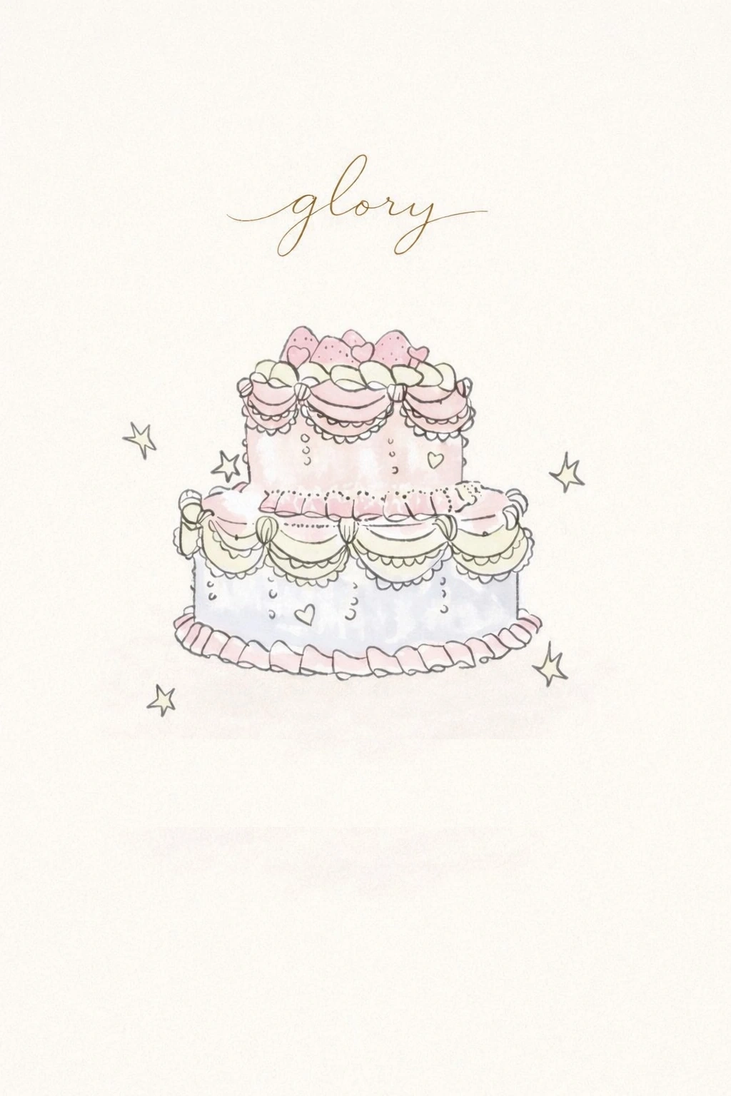 GLORY 메인 케이크 일러스트